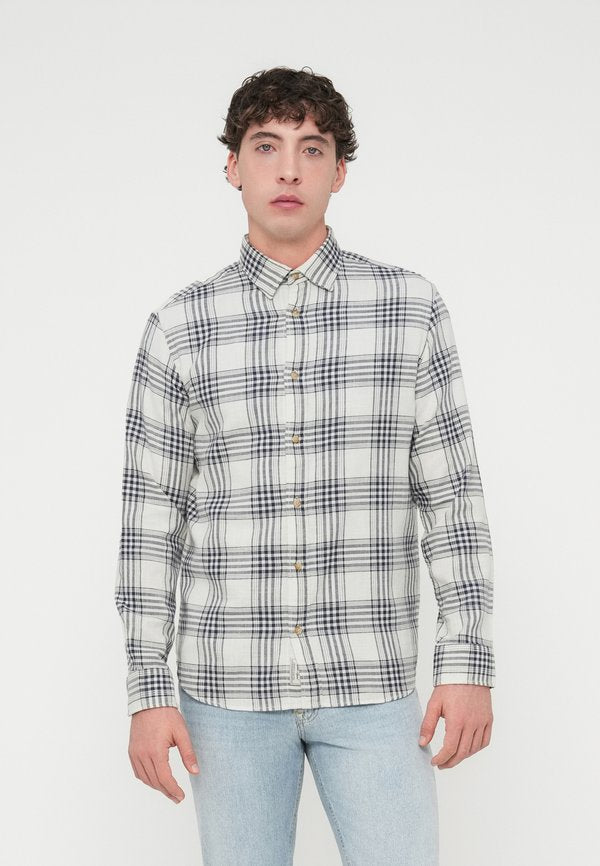 Jack & Jones JJEDOVER CHECK SHIRT - Shirt - white