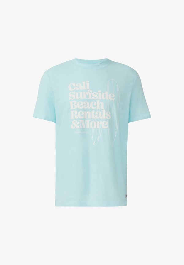 s.Oliver MIT FRONT UND FLAMM STRUKTUR - Print T-shirt - minze