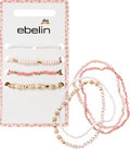 Armbänder elastisch mit Perlen, rosa/weiß ebelin