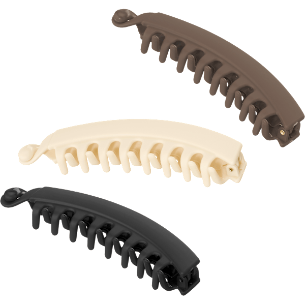 Bananenghaarspange, schwarz/braun/beige ebelin