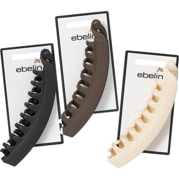Bananenghaarspange, schwarz/braun/beige ebelin