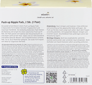 Bandeau Push-up Nipple Polster Touch of Summer (1 Paar) ebelin
