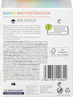 Bunte Wattestäbchen  ebelin
