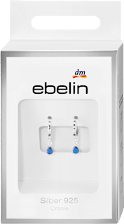 Creolen 925 Silber mit blauem Strassstein ebelin