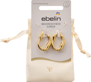 Creolen organische Form wasserfest, Gold-Optik ebelin