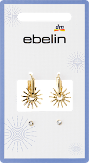 Creolen Sonnen, Gold-Optik ebelin