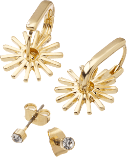 Creolen Sonnen, Gold-Optik ebelin