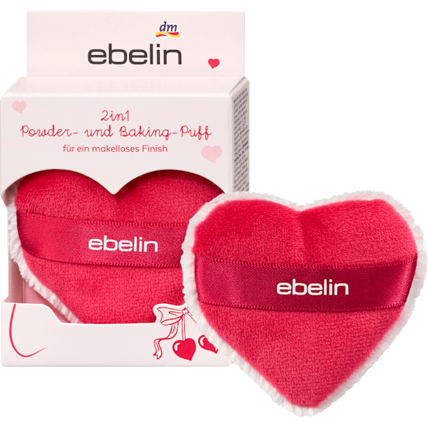 Doppelseitiger Powderpuff "Cherry Love" ebelin