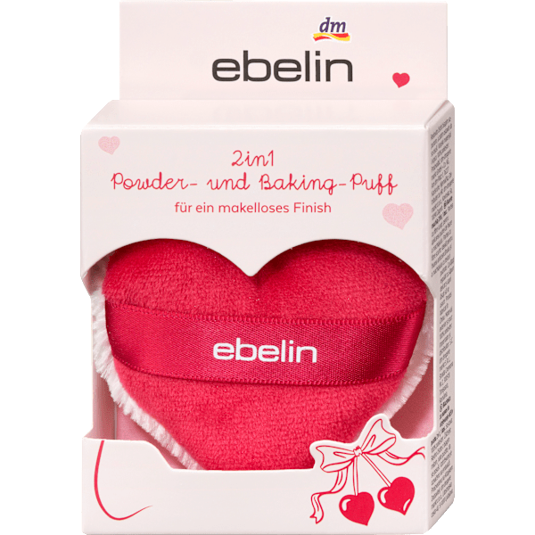 Doppelseitiger Powderpuff "Cherry Love" ebelin