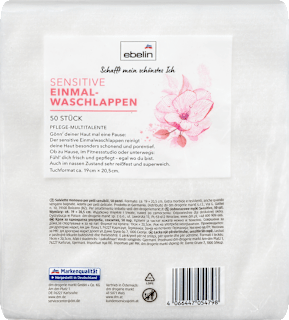 Einmalwaschlappen sensitiv ebelin