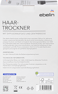 Föhn, Haartrockner ebelin