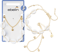 Fußketten mit Muscheln, Gold-Optik ebelin