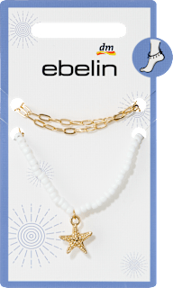 Fußketten mit Seestern, Gold-Optik ebelin