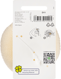 Haar-Donut klein, blond/braun ebelin
