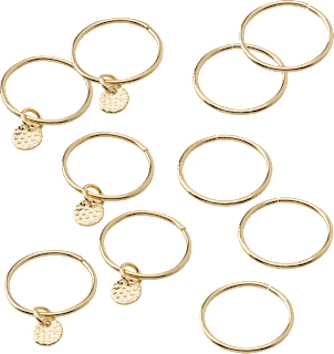 Haar-Piercings, Gold-Optik ebelin