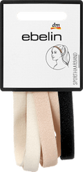 Haarbänder Sport, creme/rosa/schwarz ebelin