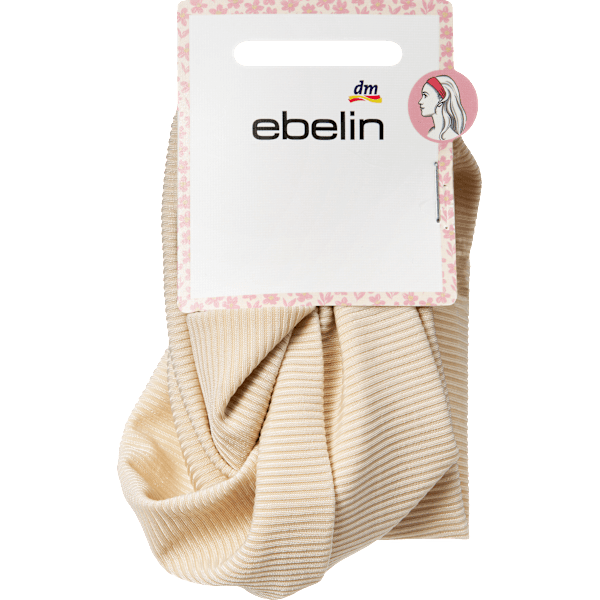 Haarband strukturiert, beige ebelin