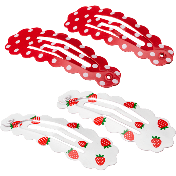 Haarclips gewellt, Erdbeere ebelin