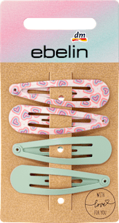 Haarclips Herzen/Erdbeeren ebelin