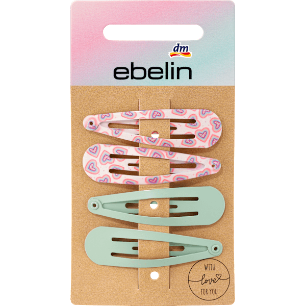 Haarclips Herzen/Erdbeeren ebelin