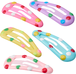 Haarclips mini mit Punkten, bunt ebelin