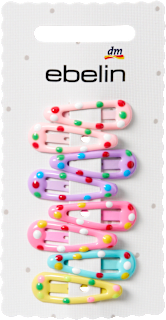 Haarclips mini mit Punkten, bunt ebelin