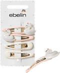 Haarclips mit Schwänen & Kronen, rosa ebelin