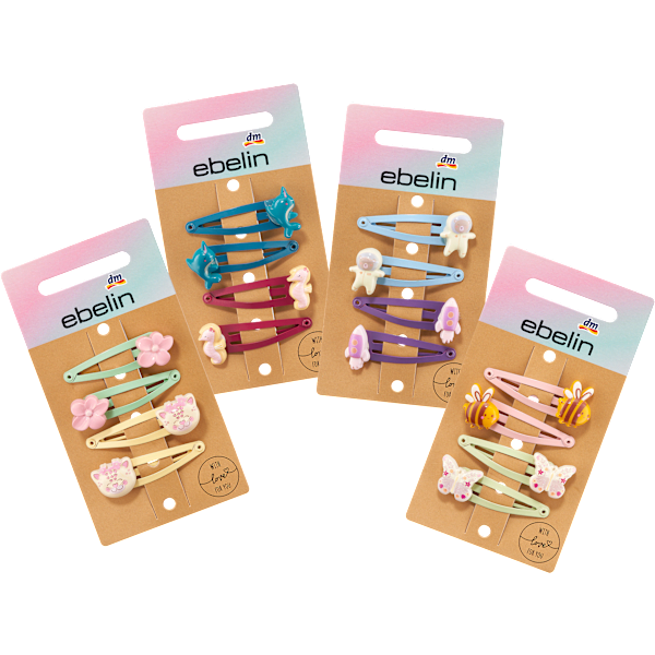 Haarclips mit verschiedenen Motiven ebelin