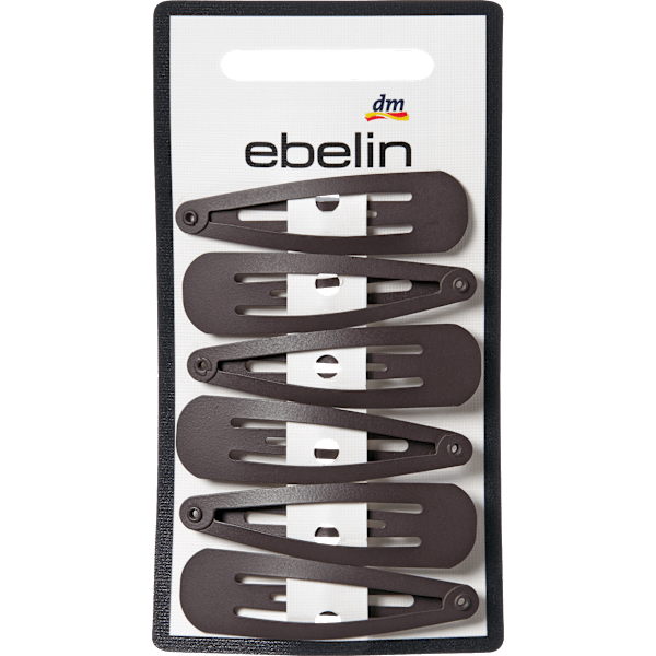 Haarclips mittel, braun ebelin