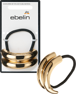 Haargummi mit Metallapplikation, schwarz/Gold-Optik ebelin