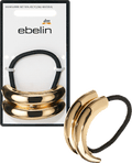 Haargummi mit Metallapplikation, schwarz/Gold-Optik ebelin