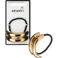 Haargummi mit Metallapplikation, schwarz/Gold-Optik ebelin