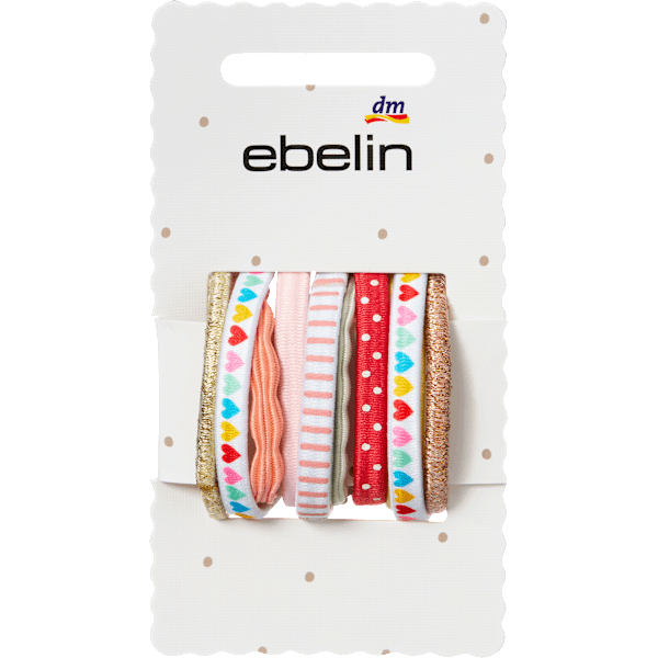 Haargummis, bunt ebelin