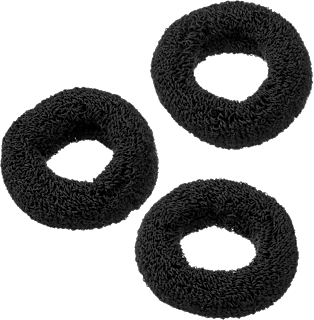 Haargummis dick, schwarz ebelin