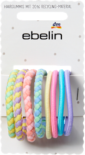 Haargummis geflochten, bunt ebelin