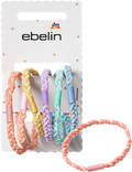 Haargummis geflochten, bunt ebelin