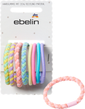 Haargummis geflochten, bunt ebelin