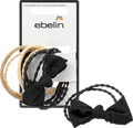 Haargummis gemischt, schwarz/braun/beige ebelin