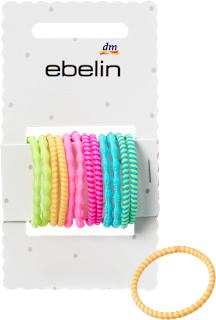Haargummis gerafft, Farb-Mix ebelin