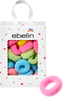 Haargummis in Box, bunt ebelin