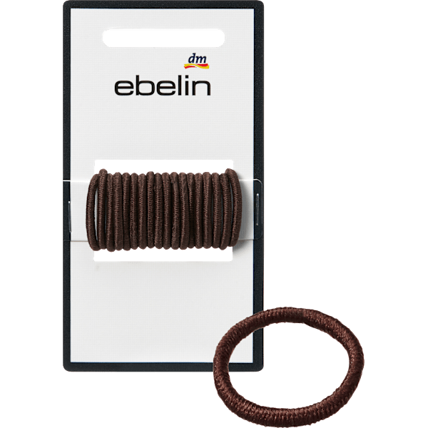 Haargummis mini, braun ebelin