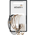 Haargummis mit Perlen, braun/schwarz/beige ebelin