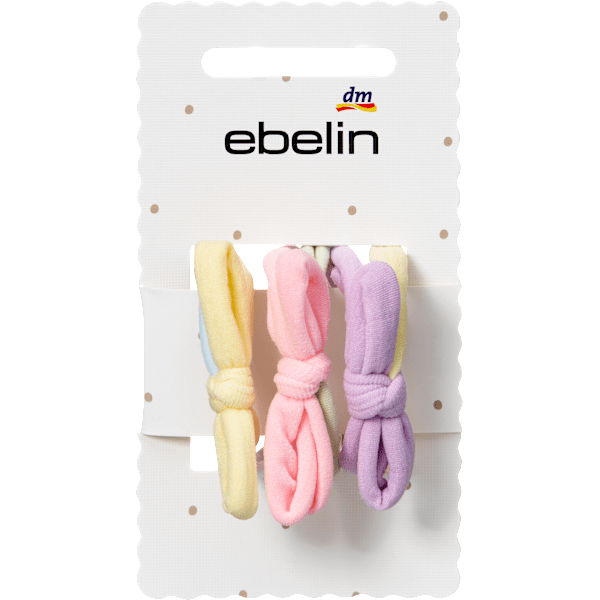 Haargummis mit Schleifen, pastellfarben ebelin