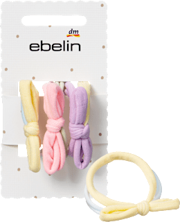 Haargummis mit Schleifen, pastellfarben ebelin