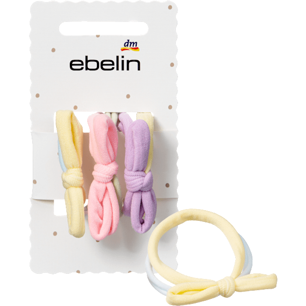Haargummis mit Schleifen, pastellfarben ebelin