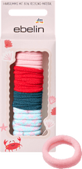 Haargummis rosa/rot/blau ebelin