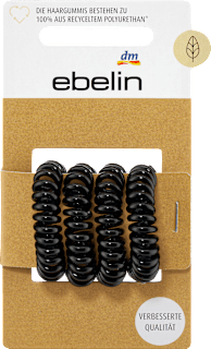 Haargummis Spirale klein schwarz ebelin