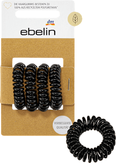 Haargummis Spirale klein schwarz ebelin