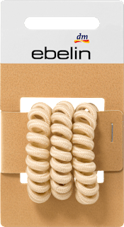 Haargummis Spirale schwarz/braun/beige ebelin