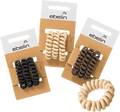 Haargummis Spirale schwarz/braun/beige ebelin
